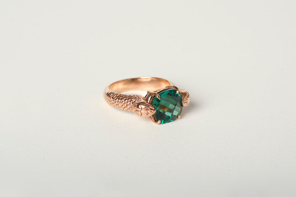 SERPENT COCKTAIL RING | ALL STONES | 9K ROSE GOLD