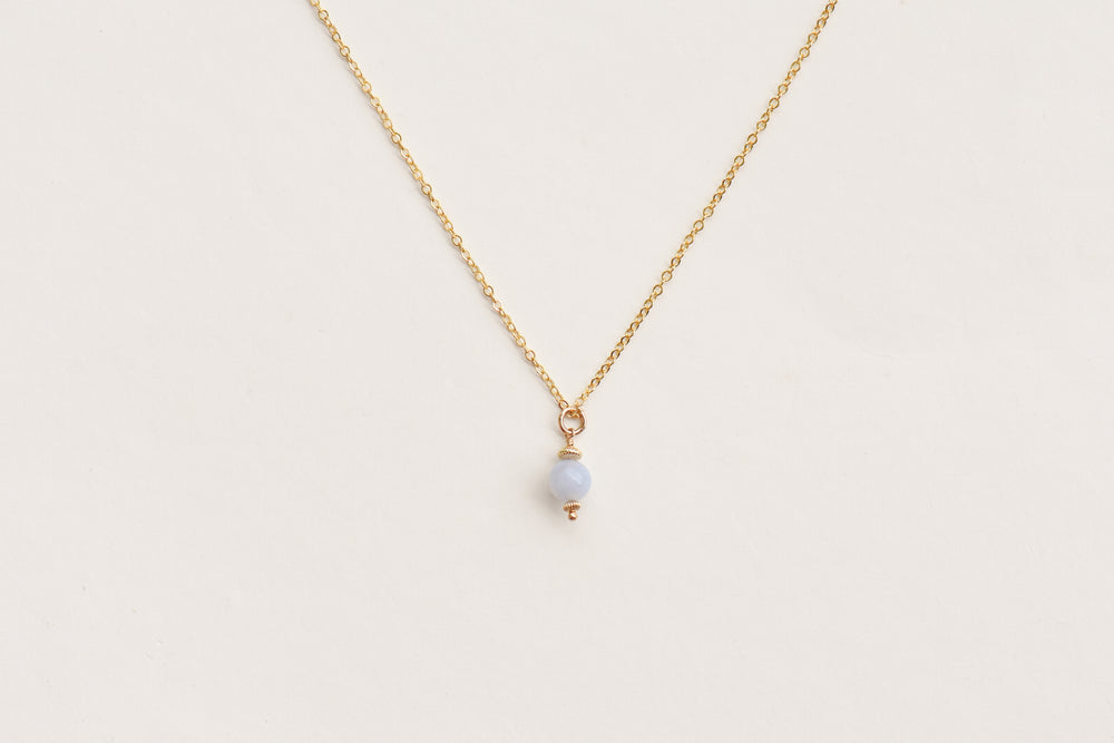 STARDUST PARTICLE NECKLACE | BLUE AGATE | GOLD