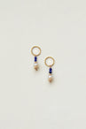 SEFIRA HOOPS / LAPIS LAZULI & PEARL
