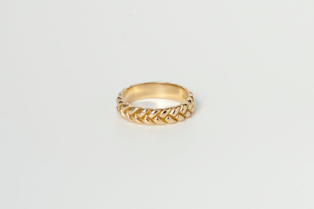 WHEAT RING | LARGE | FINE | 9K GOLD