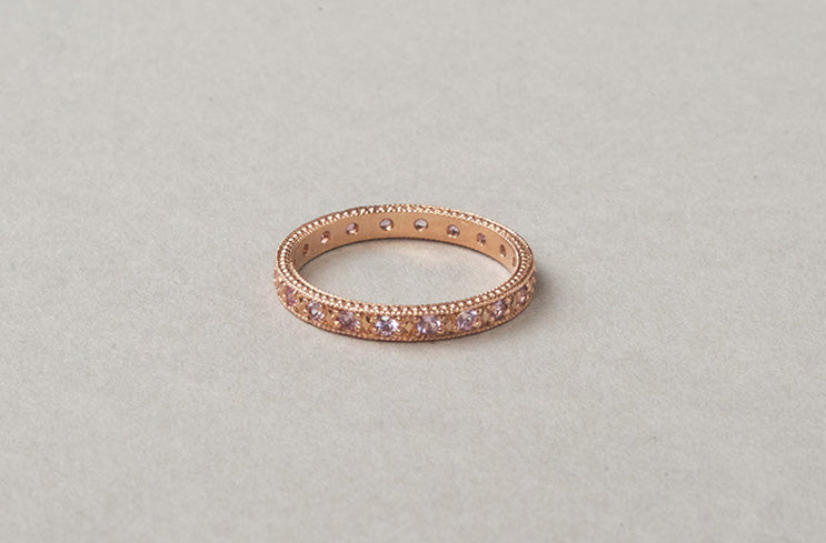 FRANCIS ETERNITY BAND | PINK SAPPHIRE | FINE | 18K ROSE GOLD
