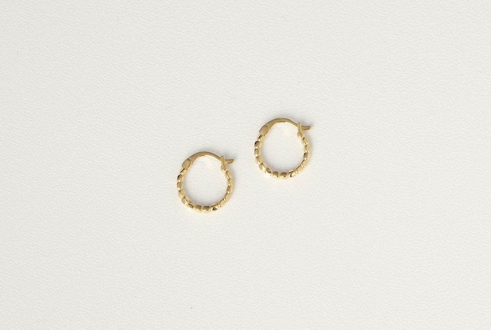 TEMPO HOOPS | SMALL | FINE | 9K YELLOW GOLD
