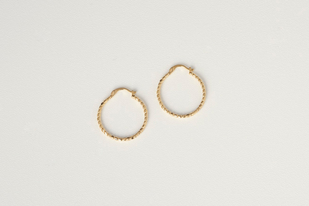 TEMPO HOOPS | LARGE | FINE | 9K GOLD
